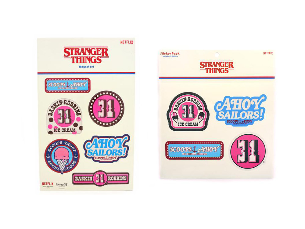 Stranger Things stickers and magnets