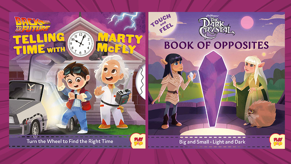 Back to the Future: Telling Time with Marty McFly" and "The Dark Crystal: Book of Opposites"