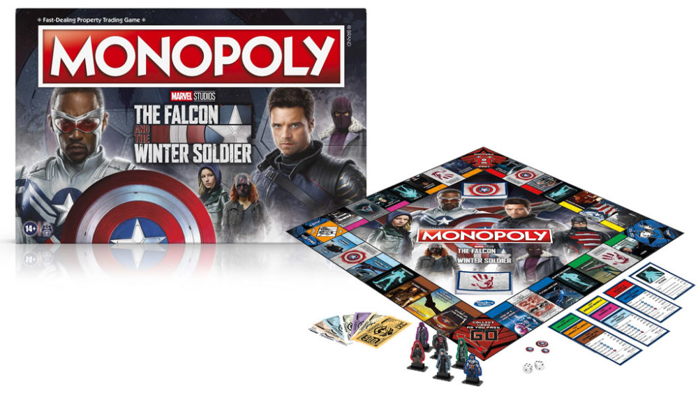 Hasbro Monopoly Marvel: The Falcon And The Winter Soldier – Gioco Da Tavolo In Inglese, Con Gettoni E Tecnologia Wakanda, Per Famiglie