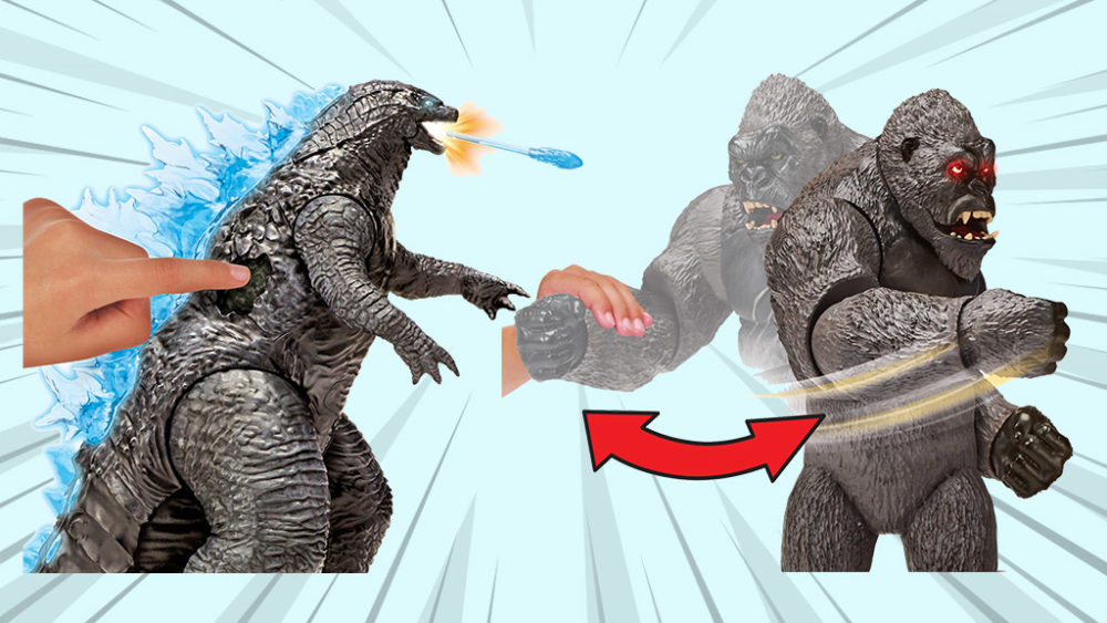 Mega Godzilla vs Kong Movie Series Action Figure Toy, Movable