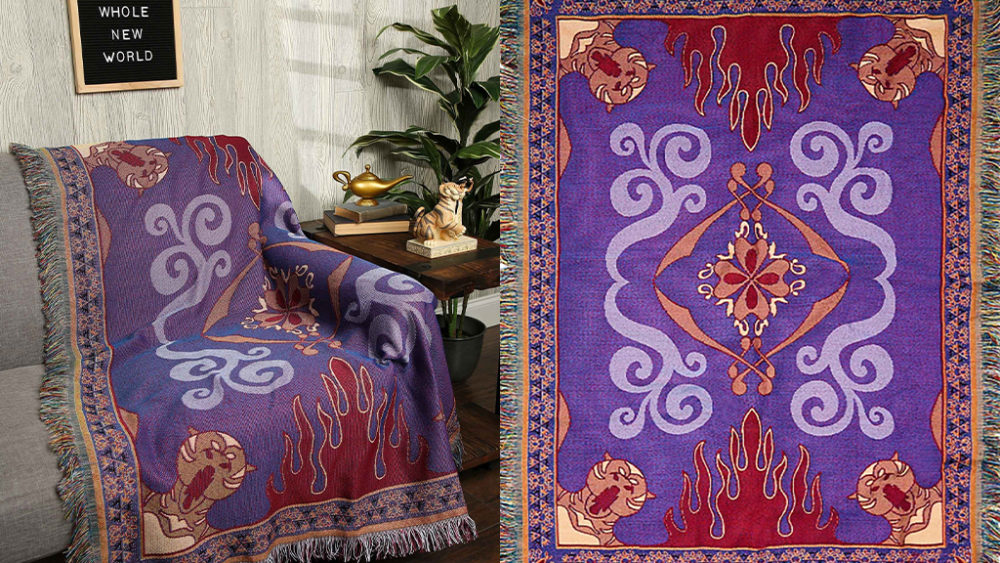 New Disney Merch Aladdin Magic Carpet Tapestry Throw