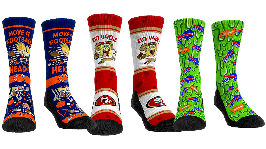 Nfl Pattern Socks NFL X NICKELODEON SOCKS - The Pop Insider
