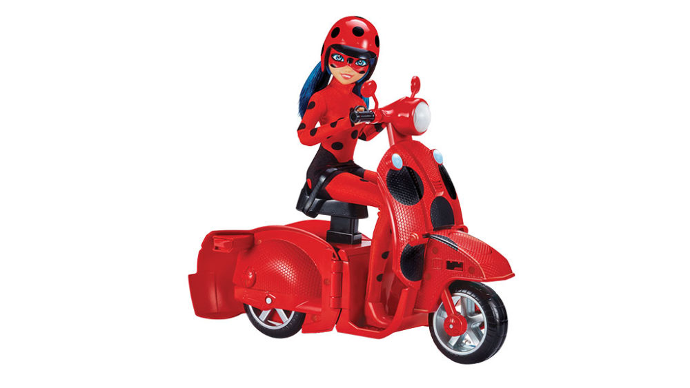 MIRACULOUS LADYBUG SWITCH N GO SCOOTER WITH LADYBUG DOLL - The Pop