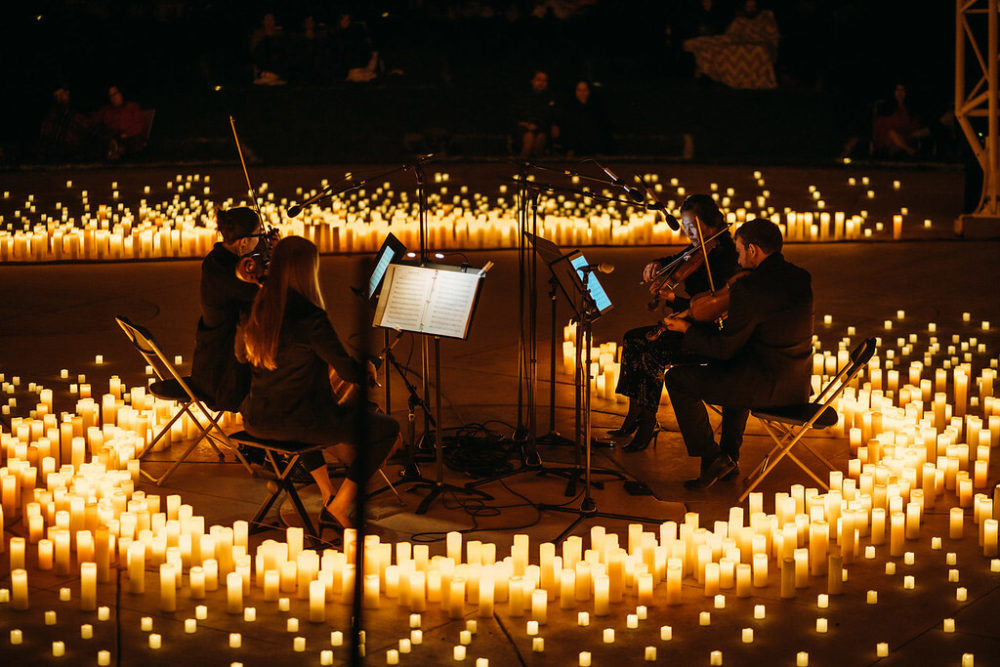 Musicians in Circle with Candles