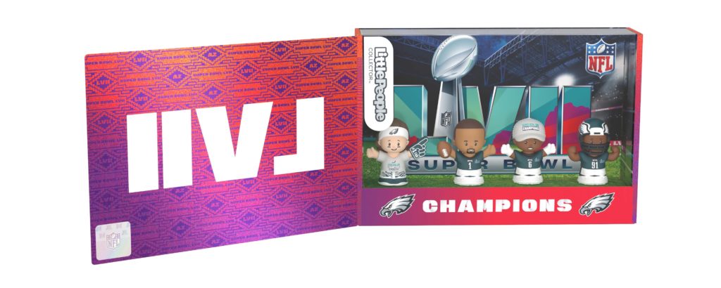 Super Bowl fans can get a Little People figure set of the winning team