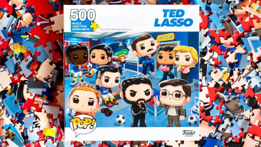 The Ted Lasso version of the Pop! Puzzle from Funko