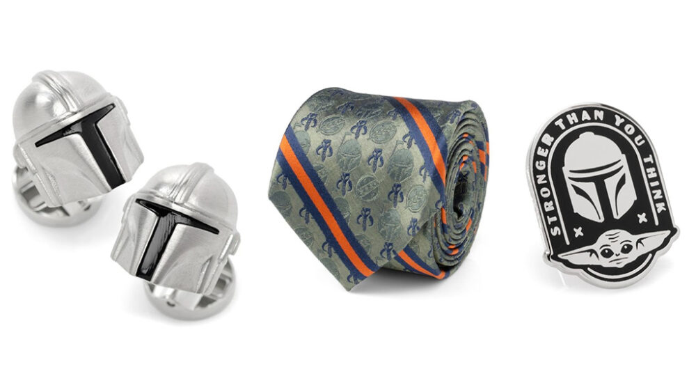 Star Wars Mandalorian Cufflinks and Tie Bar Set: Cufflinks Depot