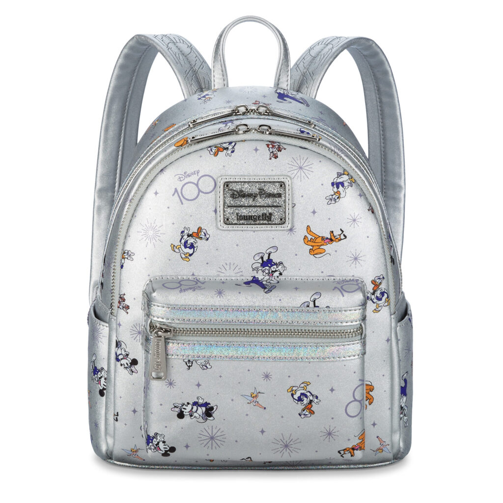 Disney Parks Loungefly Mini Backpack - D100 Minnie Mouse - Silver Drip