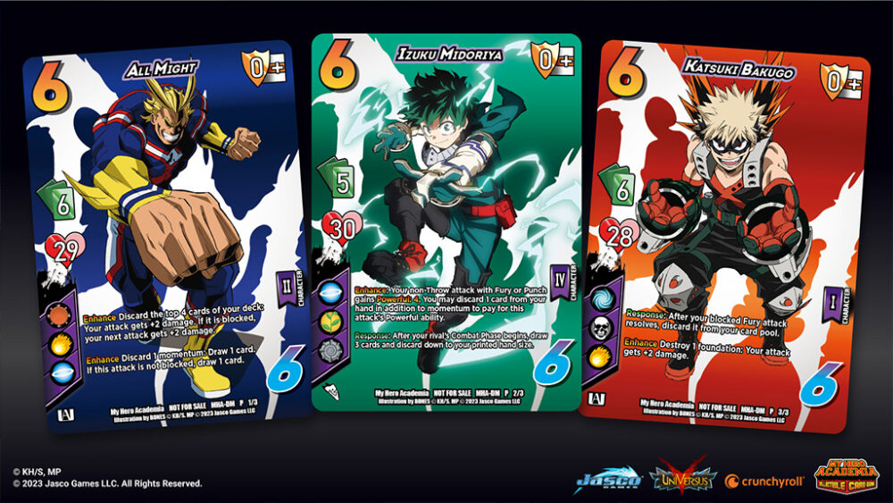 My Hero Academia Promo Cards Set Of 5 Crunchyroll Anime Manga SDCC 2023