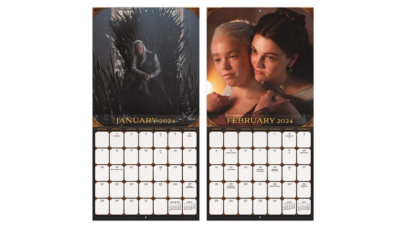 HOUSE OF THE DRAGON 16 MONTH 2024 WALL CALENDAR The Pop Insider   DateWorks HouseOfTheDragonWallCalendar 800x450 