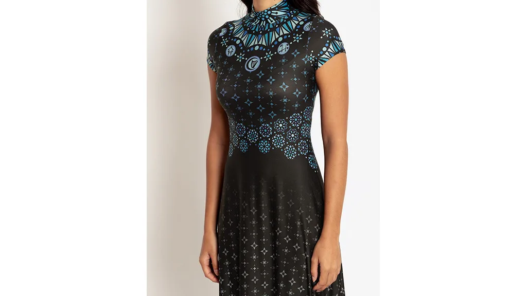 Harper | Women's Button-Down Shirt Dress 3/4 Sleeve Knee Length