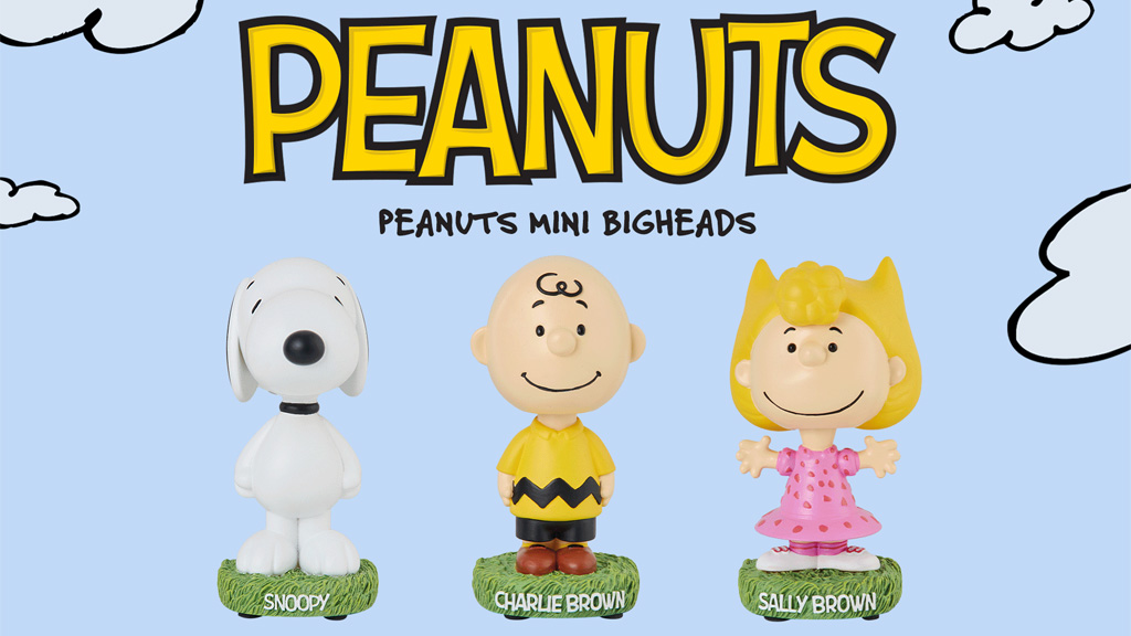 Add Snoopy and the Gang as Mini Bighead Bobbleheads to Your Collection
