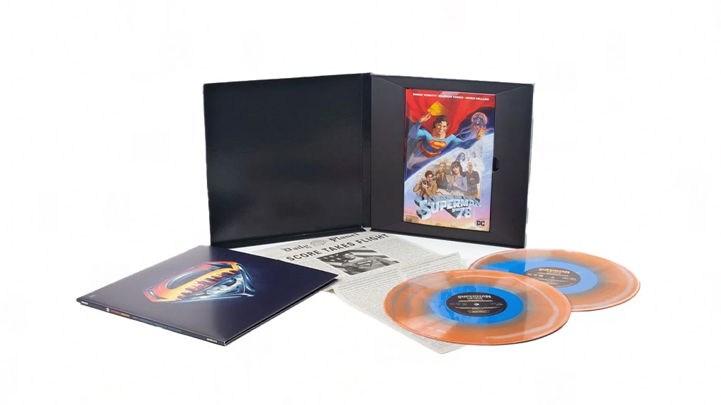 SUPERMAN: THE MOVIE ORIGINAL SOUNDTRACK 2XLP AND GRAPHIC NOVEL BOX 