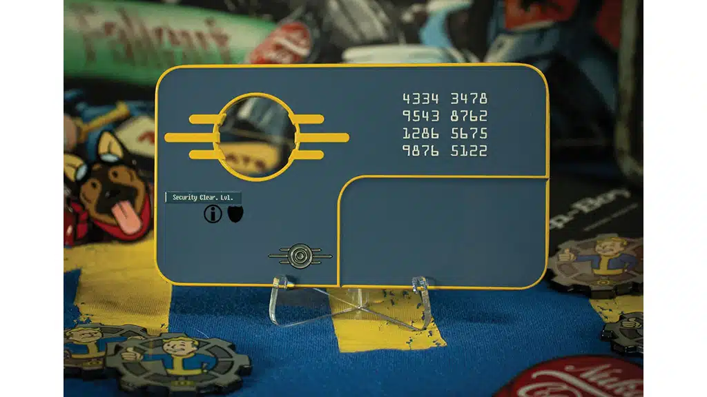 Create Fallout Vault Number FALLOUT VAULT SECURITY KEYCARD METAL REPLICA - The Pop Insider