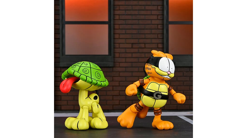 NECA's Garfield X TMNT Action Figures Are a Slice of Nostalgia