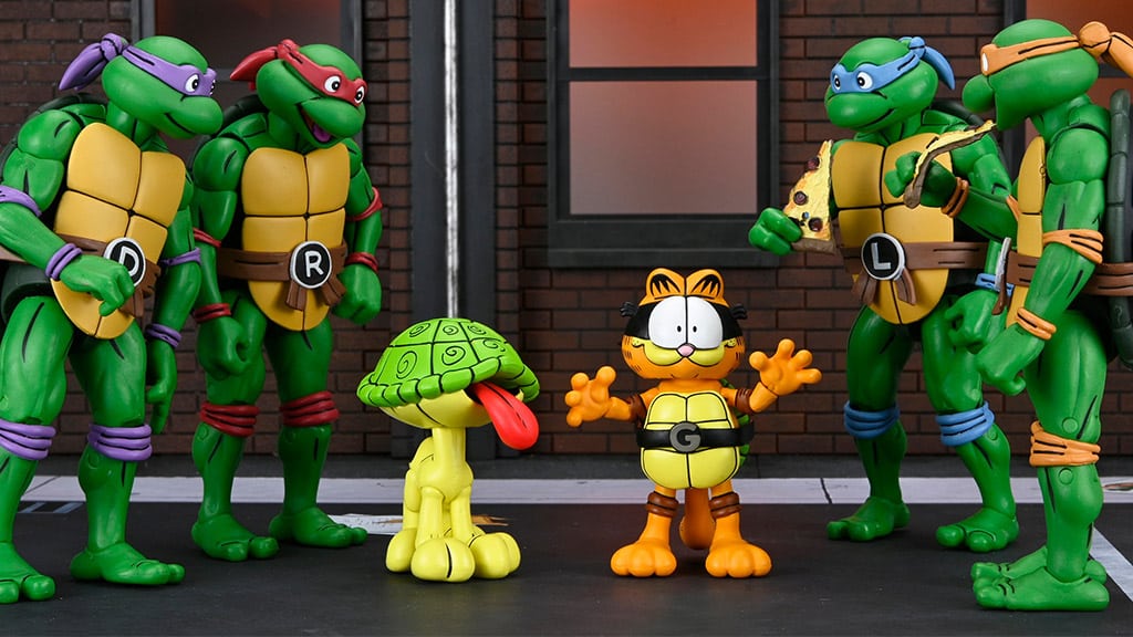 【NECA】新品 正規品 TMNT タートルズ ガーフェロ＆オーディ フィギュア NECA's Garfield X TMNT Action Figures Are a Slice of Nostalgia