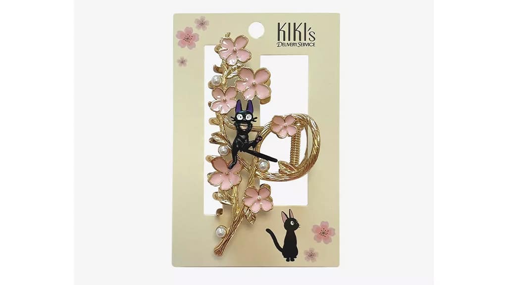 STUDIO GHIBLI KIKI'S DELIVERY SERVICE JIJI SAKURA CLAW CLIP - The