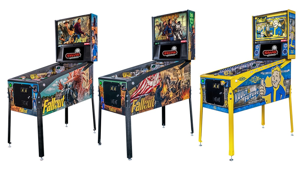 From left: Fallout Pro, Premium, and LE | Source: Stern Pinball