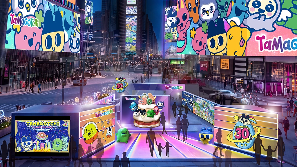 A digital rendering of the Times Square activation. | Source: Bandai Namco Toys & Collectibles America